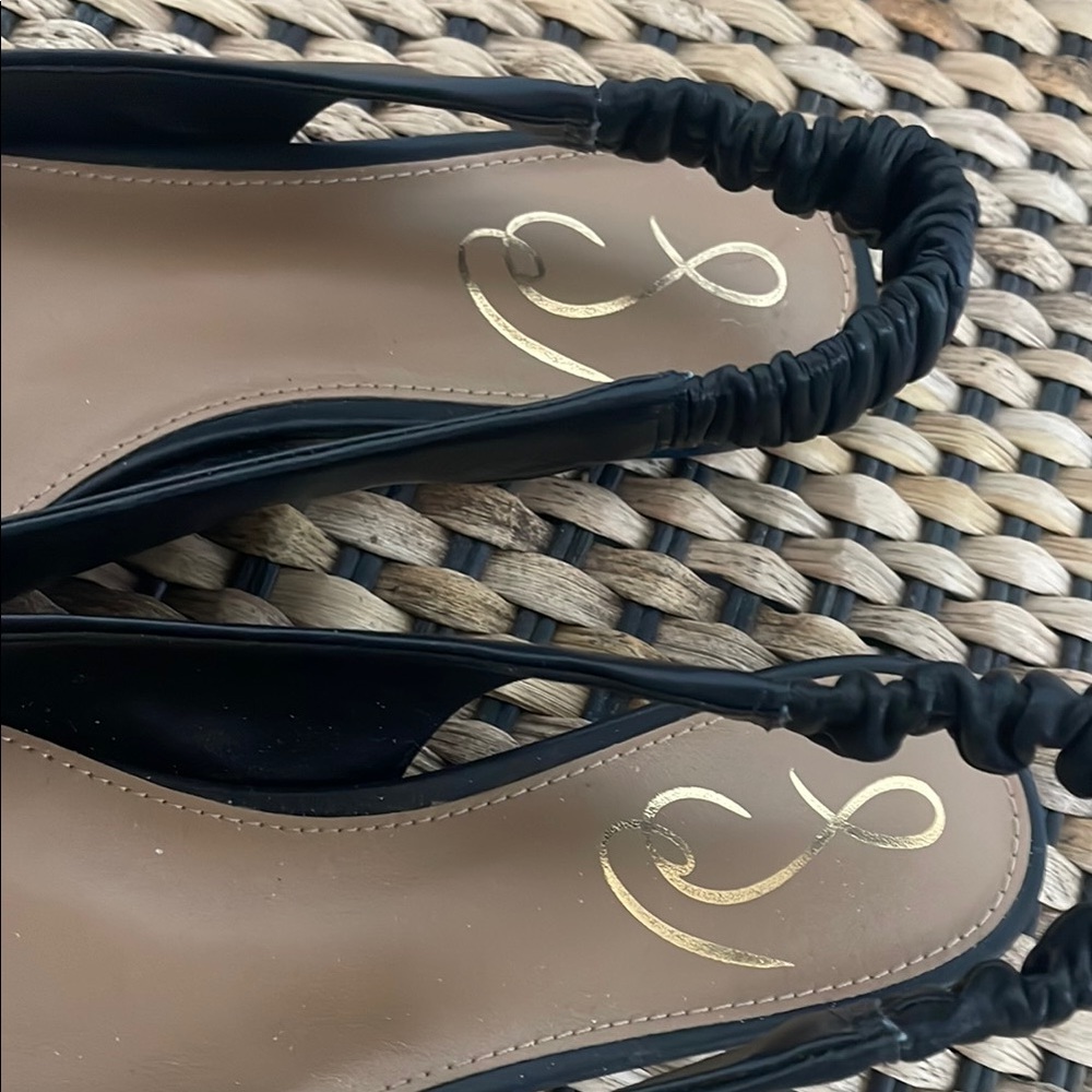 Sam Edelman Women's Whitney Black Slingback Flats, 8M - Picture 4 of 6